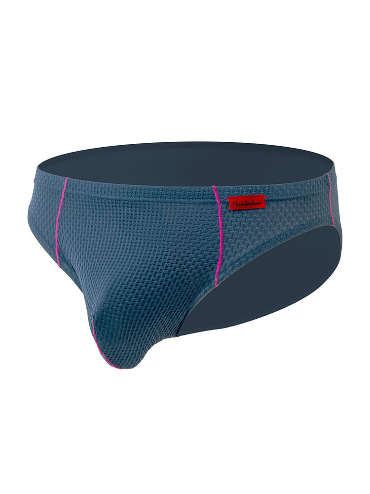 メンズ ナイロン チェック柄 リフトヒップブリーフ 3枚組 トライアングルブリーフ