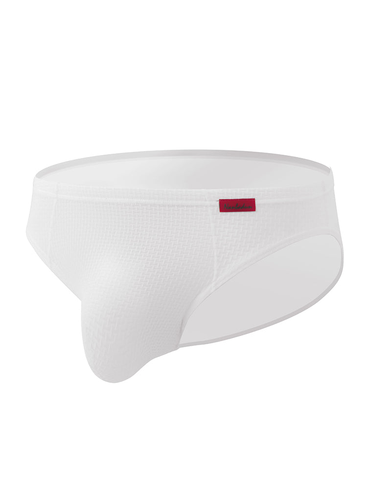 メンズ ナイロン チェック柄 リフトヒップブリーフ 3枚組 トライアングルブリーフ