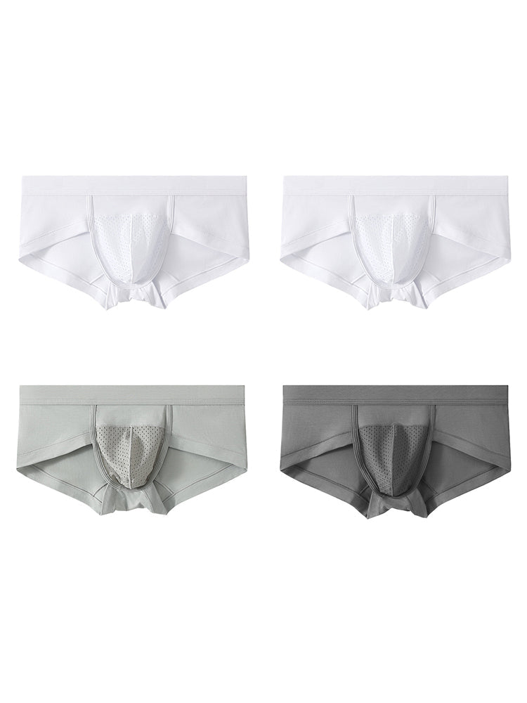 4 Pack Men's U Convex Mesh Pouch Briefs