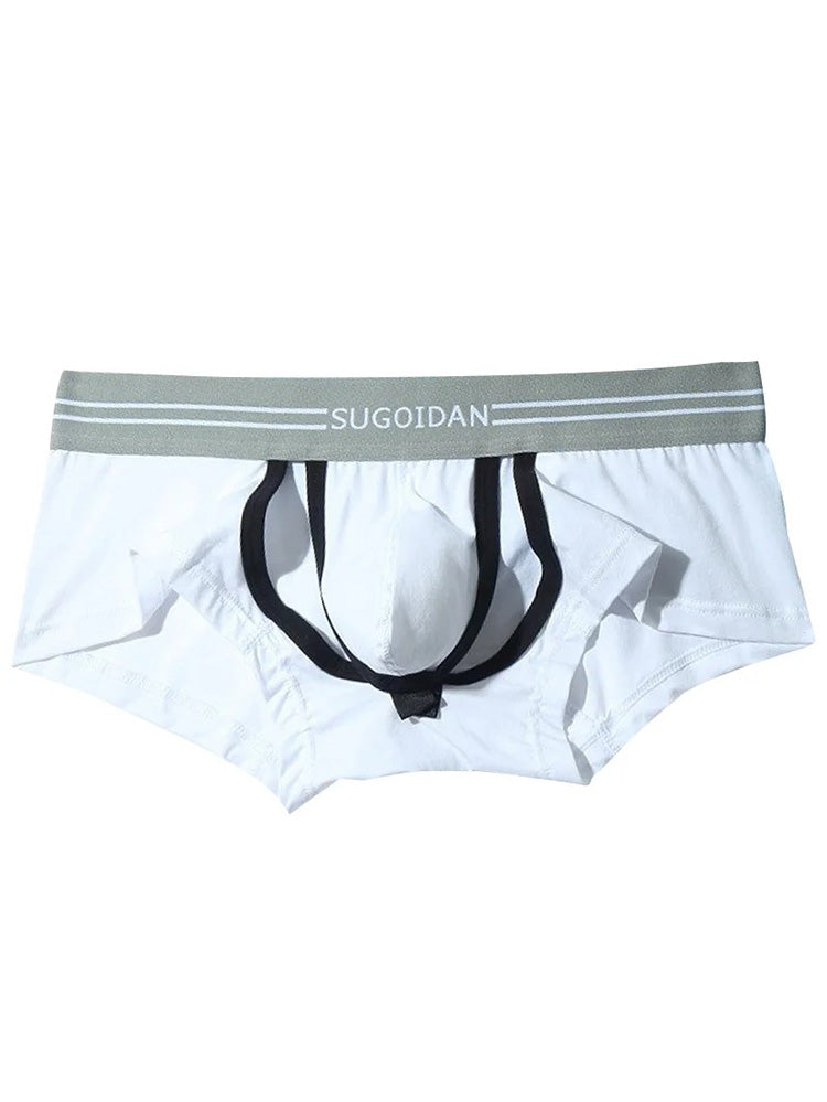 3 Pack Men's Sexy Cutout Trunks with Lift-up Pouch