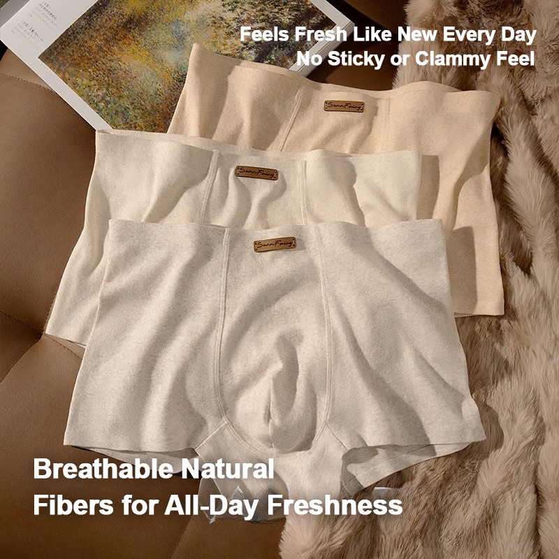 エレガントなシルクメンズアイスシルクアンダーウェア、マルベリーシルク抗菌メンズボクサーブリーフ