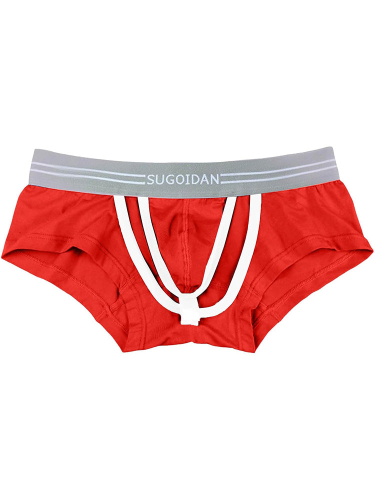 3 Pack Men's Sexy Cutout Trunks with Lift-up Pouch