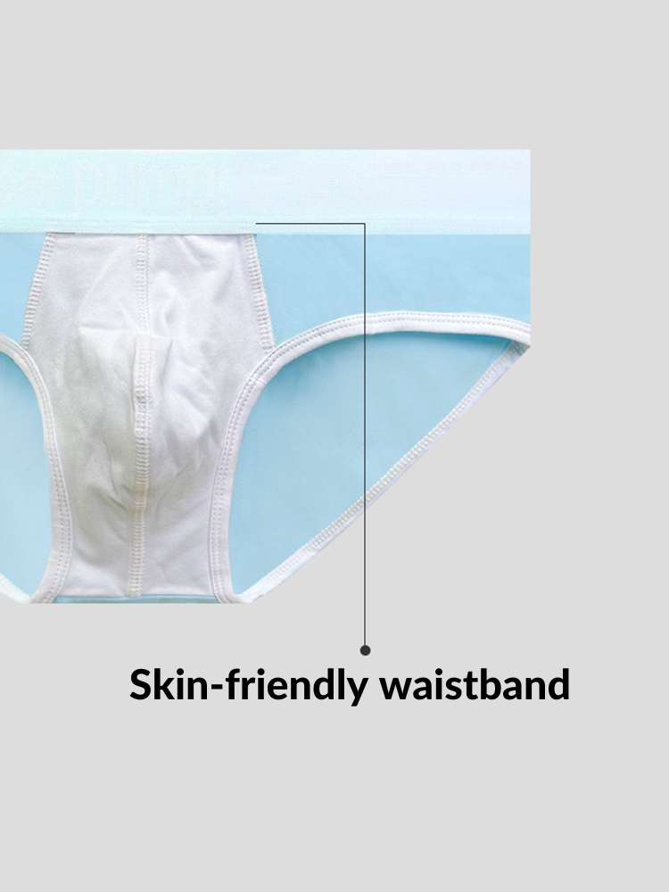 2 Pack Men's Middle-Rise Cotton Sexy Briefs