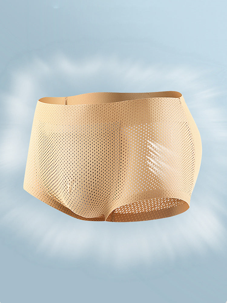 ヒップリフトメッシュ通気性シームレストランクス