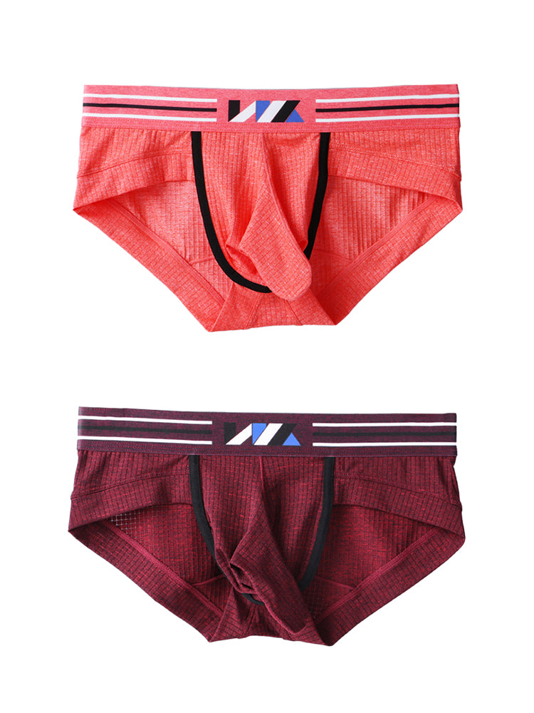 2 Pack Soft Separated Pouch Mens Briefs