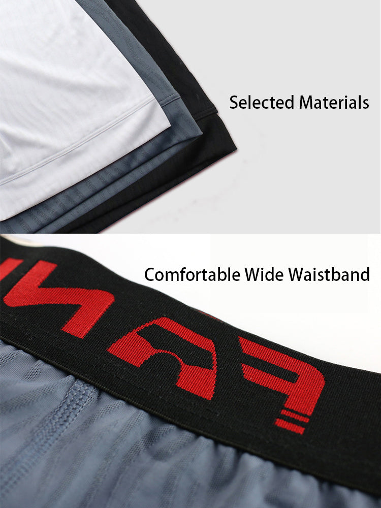 メンズ ストライプ柄 Uポーチ 通気性 カジュアルブリーフ 3枚組