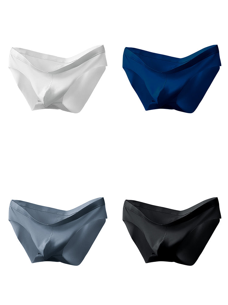 4 Pack Men's Seamlessess Thin Pouch Bikini