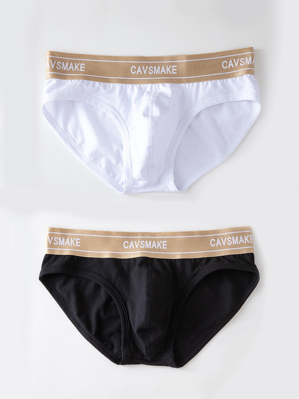 メンズ コットン セクシー U字凸デザイン ブリーフ＆トランクス 2枚組
