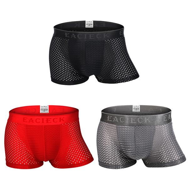 Men's Mesh Thin Ice Silk Underwear