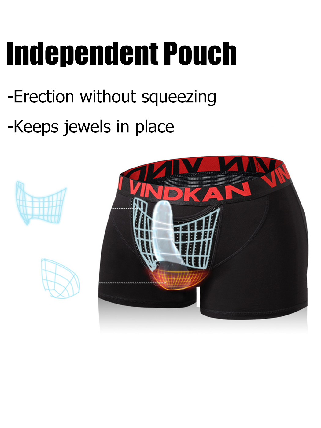 Men's Functional Ball Pouch Modal Trunks