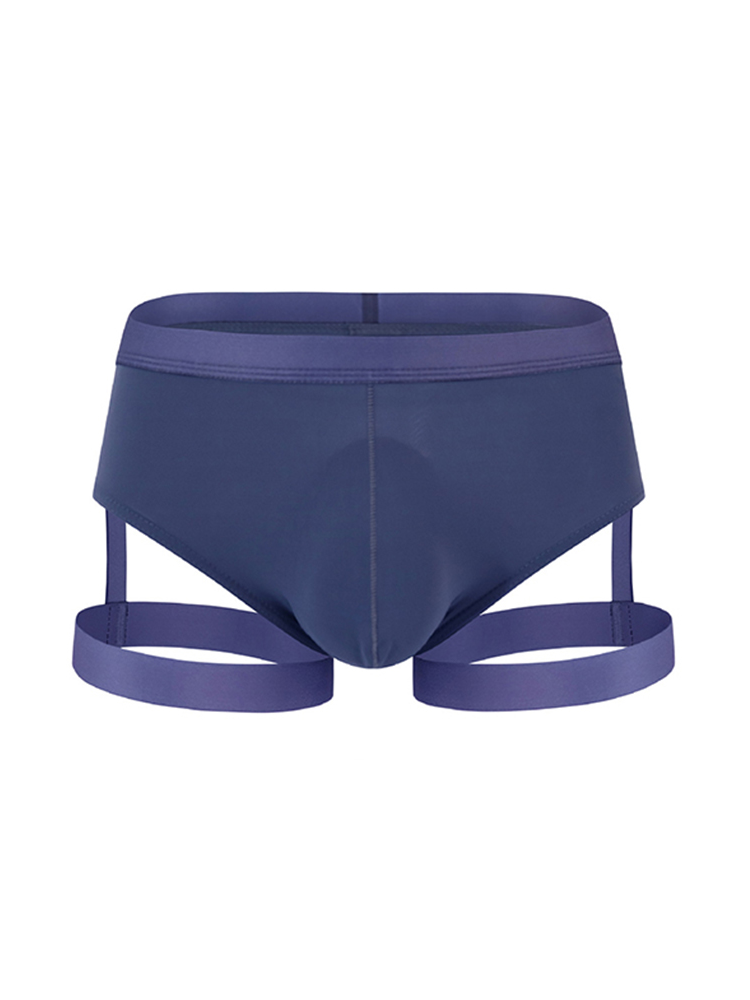 Men's Sexy Solid Color Suspender Briefs