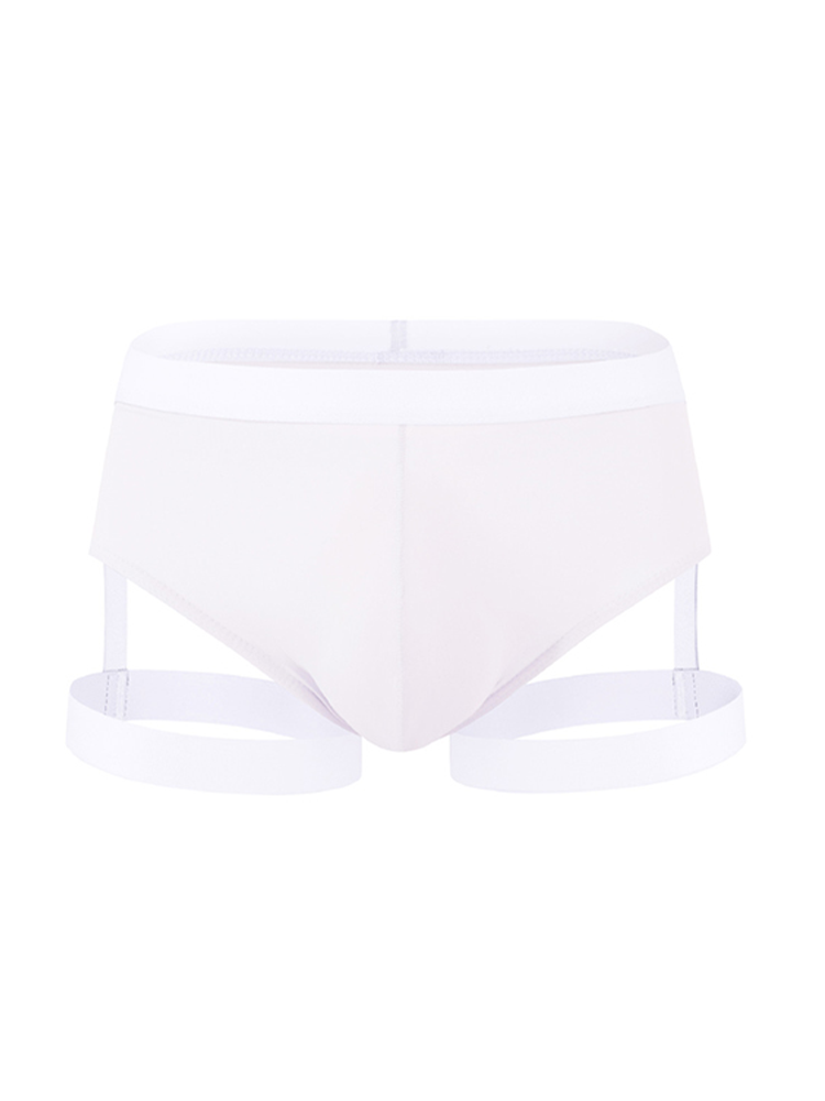 Men's Sexy Solid Color Suspender Briefs
