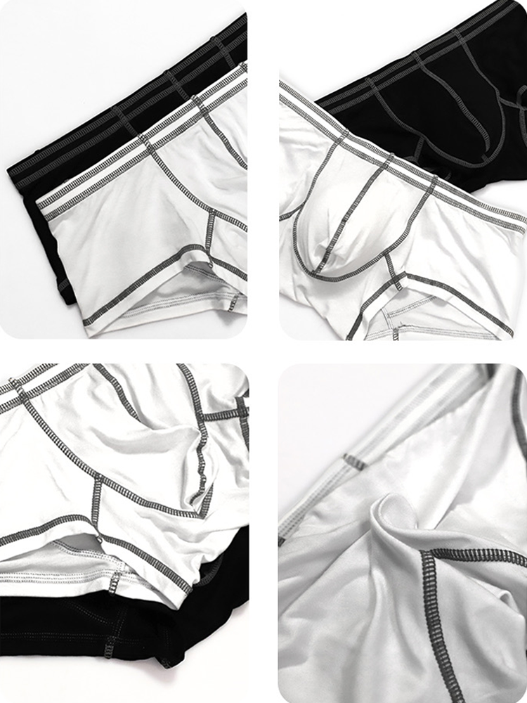 メンズ スポーティ 通気性 Uコンベックスポーチトランクス 2枚組