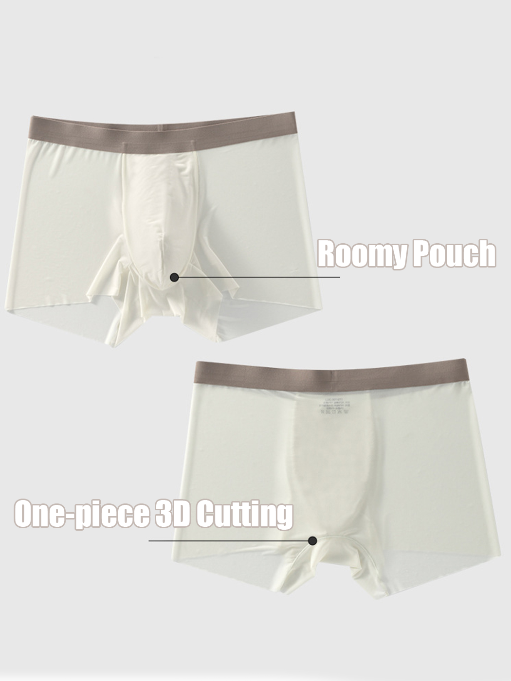 3 Pack Men's Ultra-thin Seamless Trunks