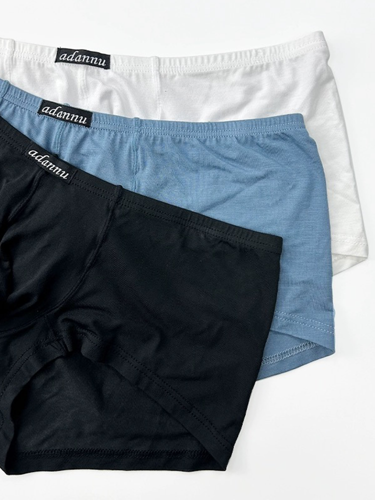 2 Pack Men's Sexy Low-rise Roomy Pouch Trunks