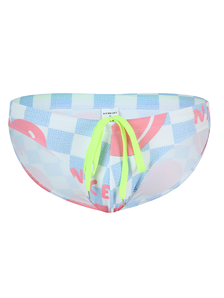 Men's Colorful Low-rise Briefs With Drawstring