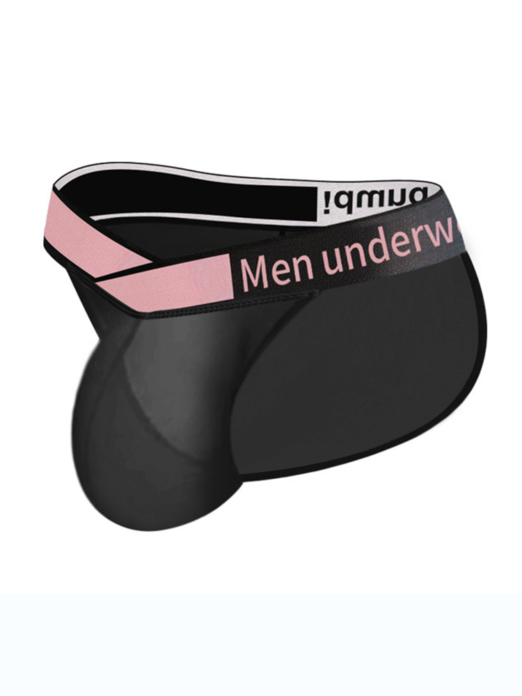 2 Pack Men's Sexy Bikini with See-through Pouch