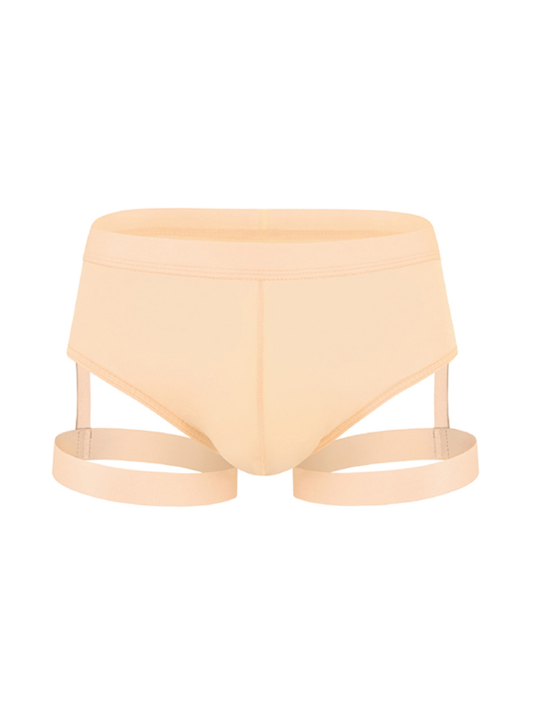 Men's Sexy Solid Color Suspender Briefs
