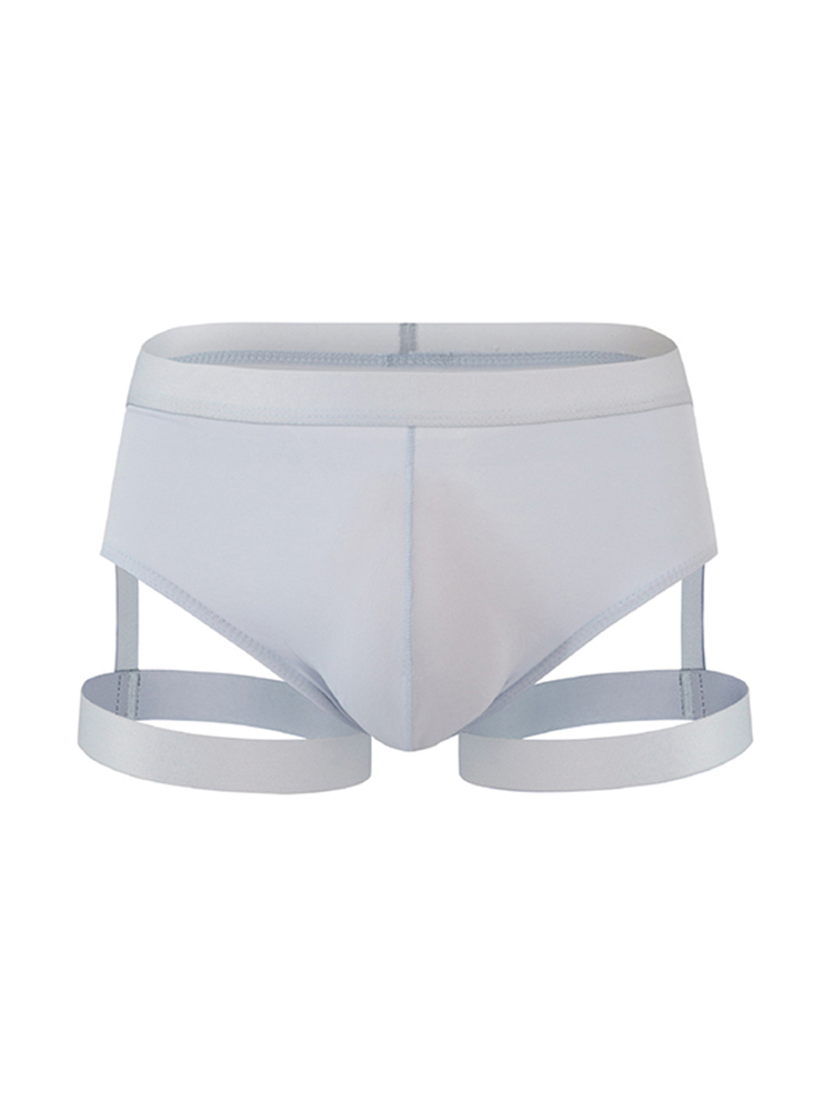 Men's Sexy Solid Color Suspender Briefs