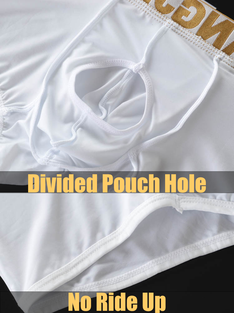 2 Pack Men's U Convex Pouch Trunks With Open Fly