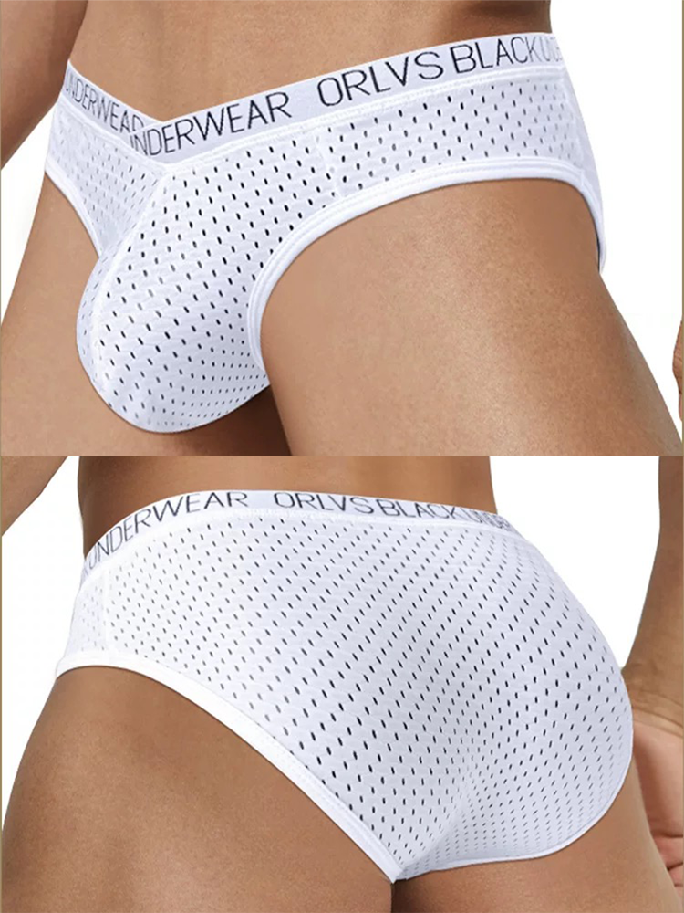 2 Pack Men's Sexy V-shape Waistband Mesh Bikinis