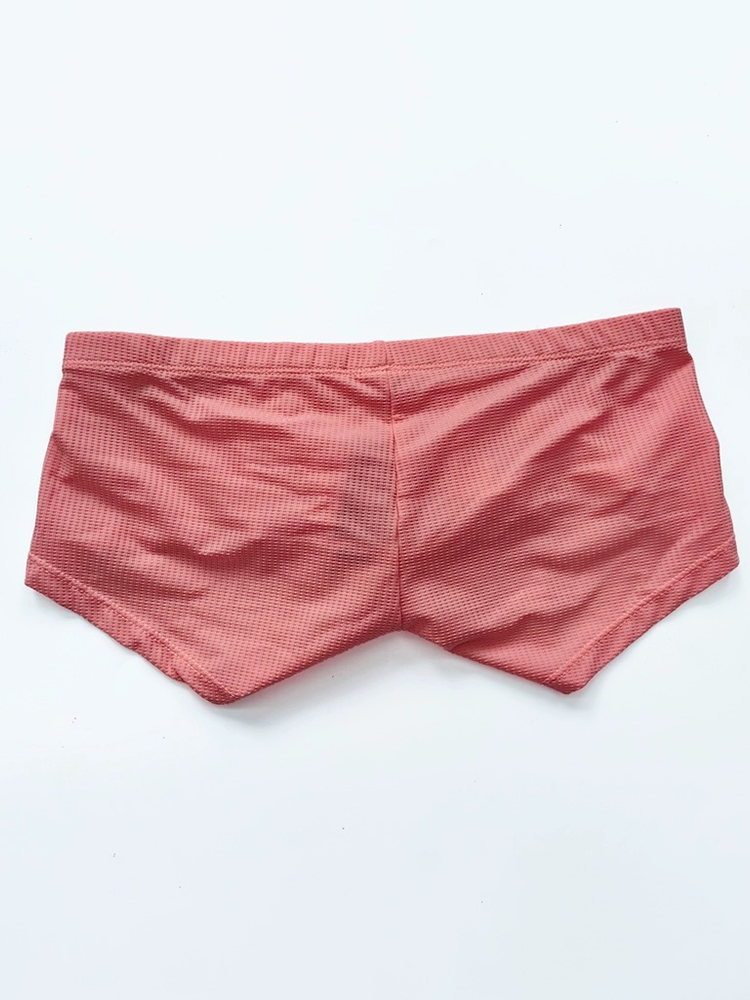 2 Pack Men's Sexy Short Legs Trunks With Large Pouch