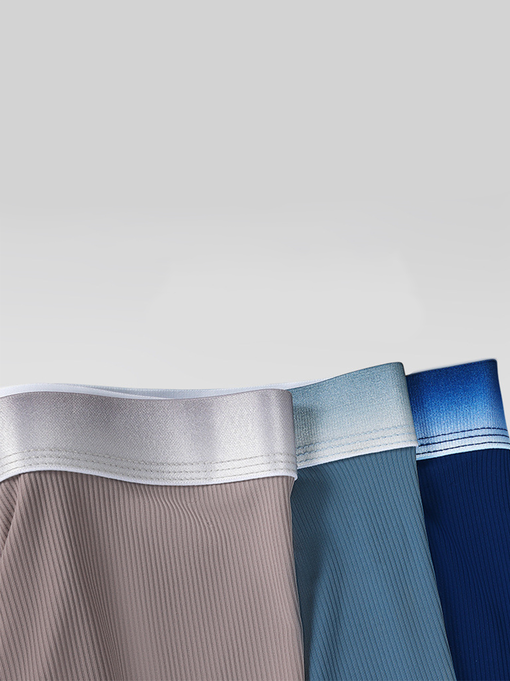 3 Pack Men's Breathable Threaded Fabric Ball Pouch Trunks