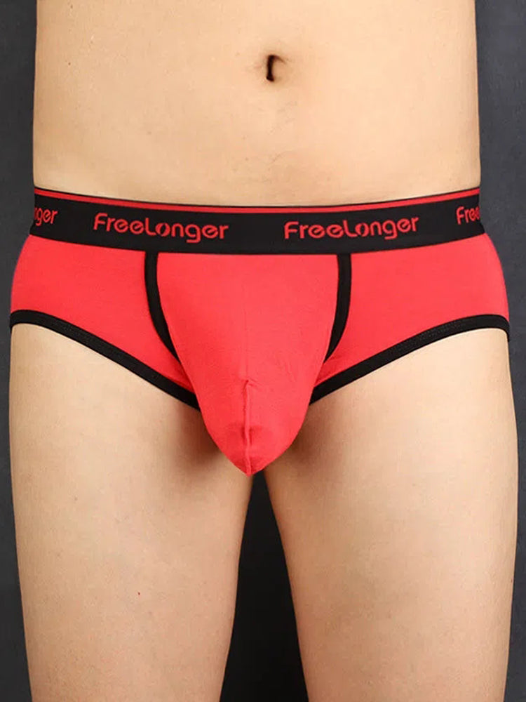 FreeLonger Men's Microfiber Covered Silky Touch Briefs