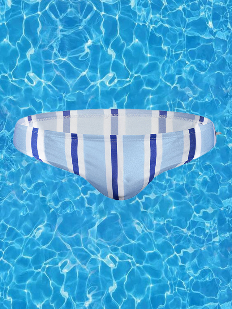 Men's Swimwear Contrast Striped Swim Briefs
