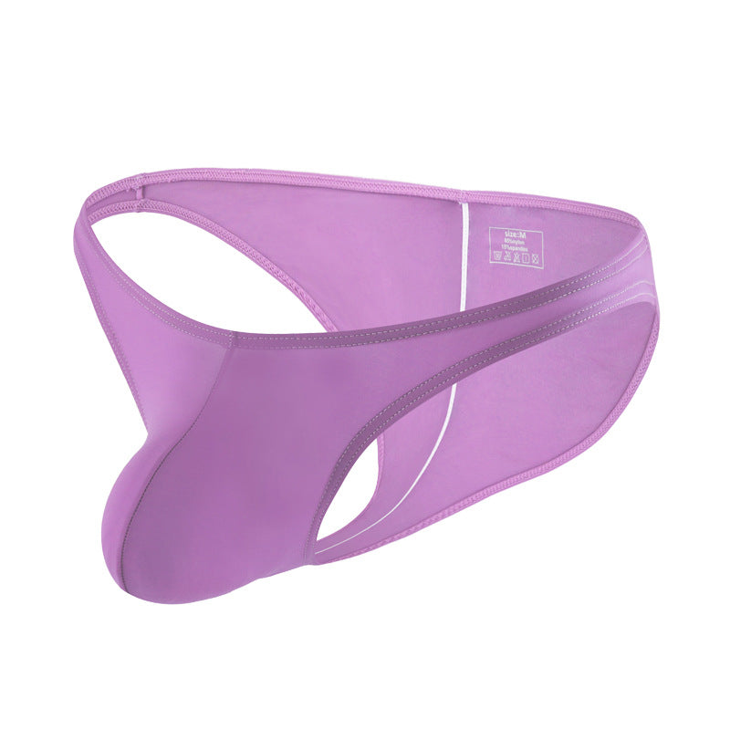 Men's Wrinkled Light Breathable Low Waist Bikini Underwear