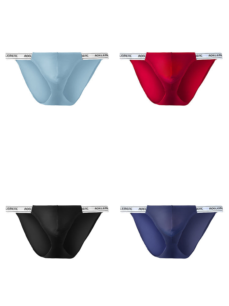 4 Pack Men's Large Pouch Tight Stretchy Bikini