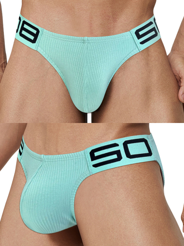 2 Pack Men's Sexy Threaded Fabric Bikinis