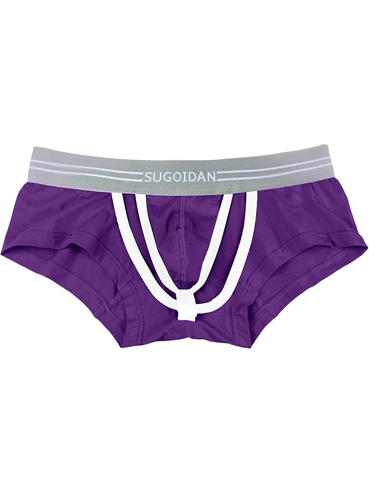 3 Pack Men's Sexy Cutout Trunks with Lift-up Pouch