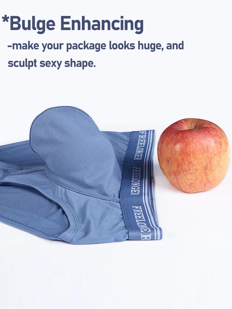 FreeLonger Men's Comfy Separate Big Pouch Briefs