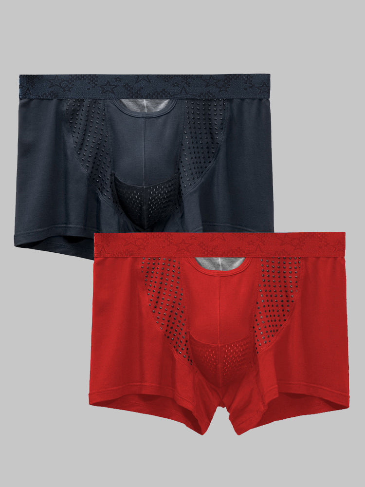 Men's Modal Dual Separate Pouch Trunks
