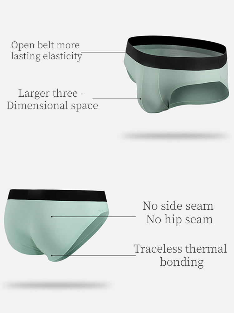 4 Pack Ice Silk Seamless Men's Briefs