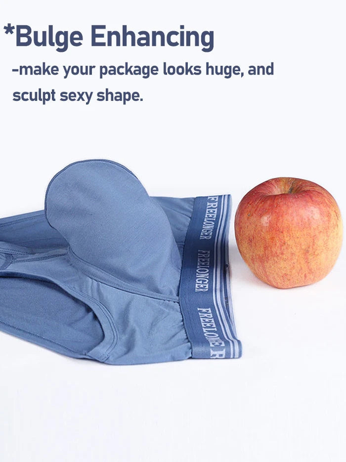 FreeLonger Men's Microfiber Covered Silky Touch Briefs