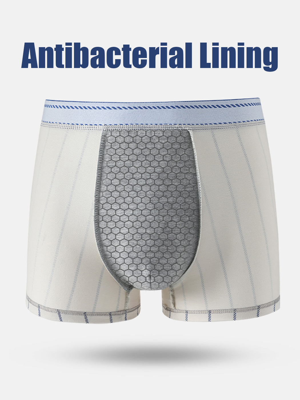 メンズ ストライプ コットンブレンド トランクス 3枚組