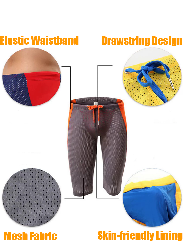 Men's Breathable Compression Shorts with Drawstring