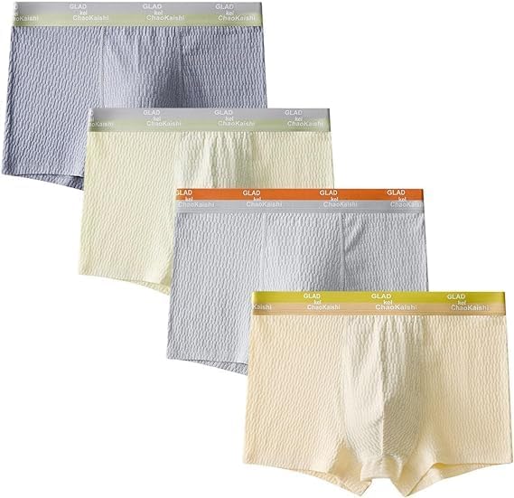 Bubble Cotton Men's Boxer Briefs Antibacterial Breathable Sweat Absorbent