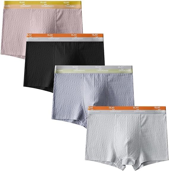 Bubble Cotton Men's Boxer Briefs Antibacterial Breathable Sweat Absorbent
