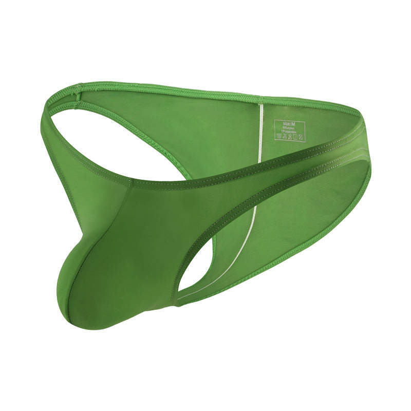 Men's Wrinkled Light Breathable Low Waist Bikini Underwear