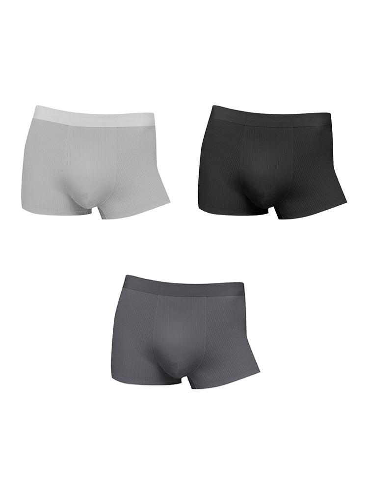 3 Pack Ultra-Comfortable Men's Breathable Trunks with Antibacterial Gusset