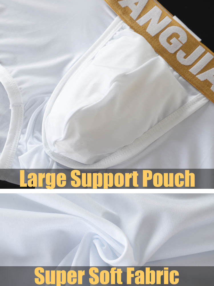 2 Pack Men's U Convex Pouch Trunks With Open Fly