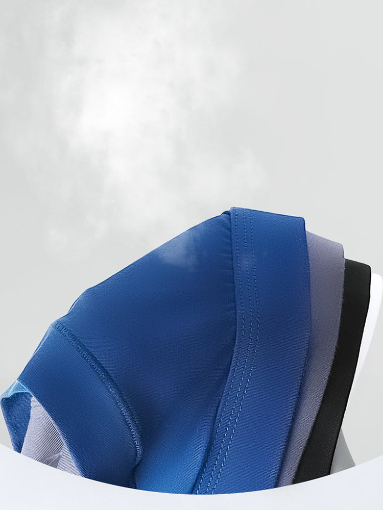 Aoelemen 4 Pack Men's Breathable U Convex Pouch Briefs