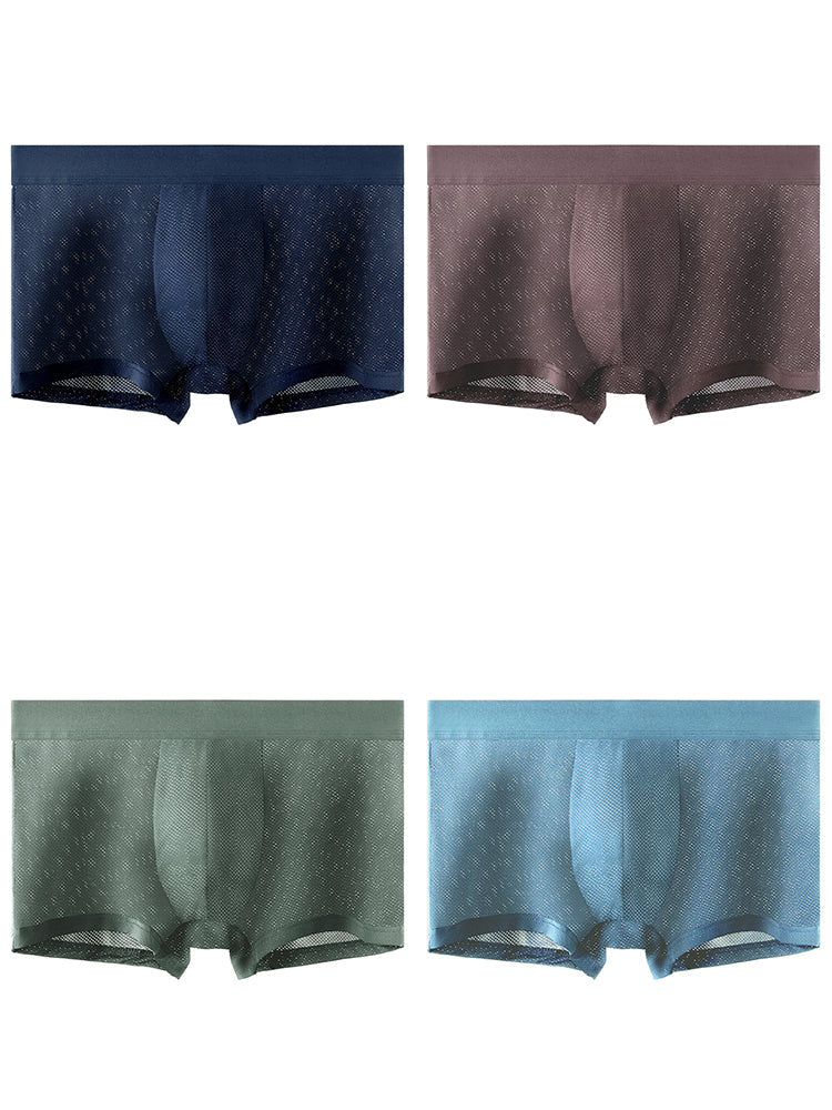 4 Pack Men's Thin Ultra Breathable Mesh Trunks