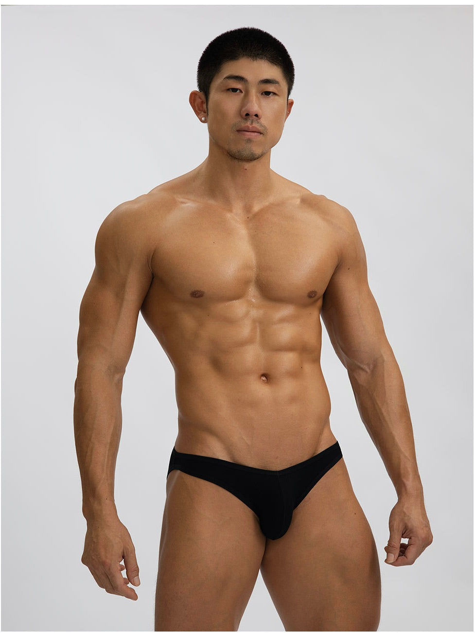 Sexy V-shape Low-rise Threaded Bikini For Men