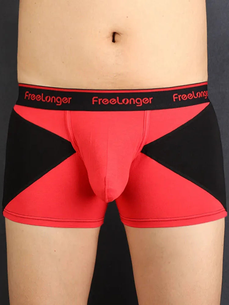 FreeLonger Men's U convex Separate Support Pouch Trunks