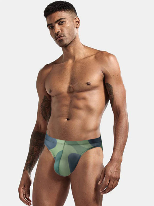 2 Pack Men's U-Pouch Camouflage Trendy Briefs