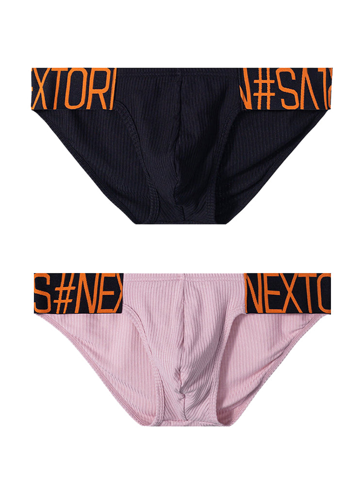 2 Pack Men's Wide Waistband Big Pouch Briefs